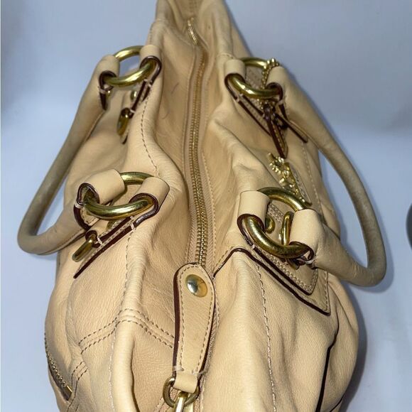 Coach Madison Julian Leather Handbag Beige Large - Picture 8 of 11